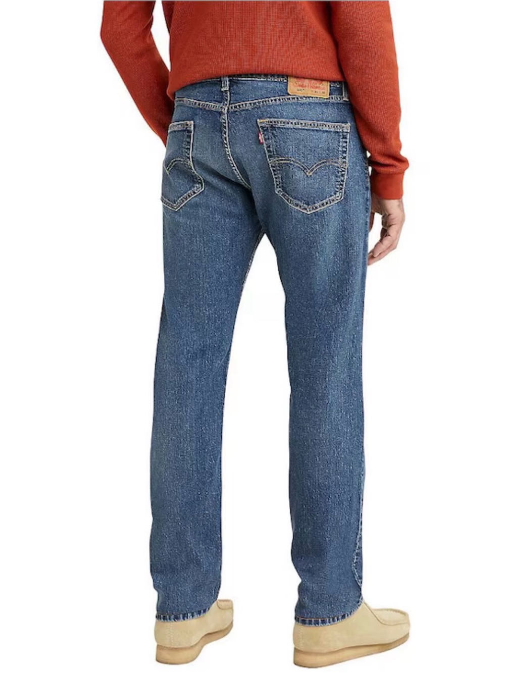 Levi’s 505 Jeans Men’s 34x32 Straight Leg Medium Wash Faded Denim - Picture 2 of 7